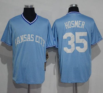 Eric Hosmer Kansas City Royals blue Cooperstown jersey