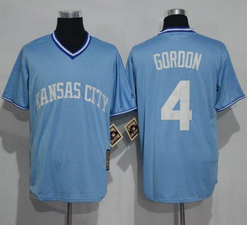 Alex Gordon Kansas City Royals blue Cooperstown jersey