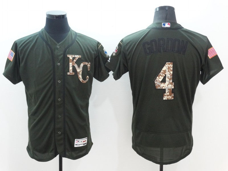 Alex Gordon Kansas City Royals olive jersey