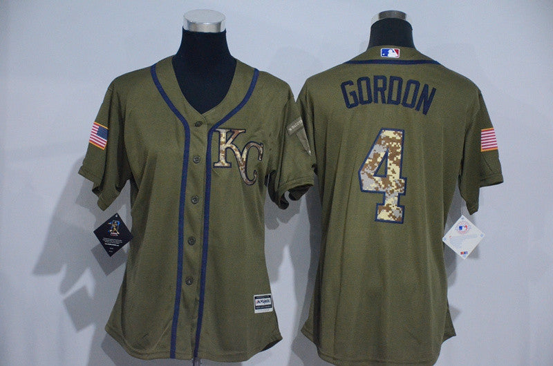 Alex Gordon Kansas City Royals olive jersey