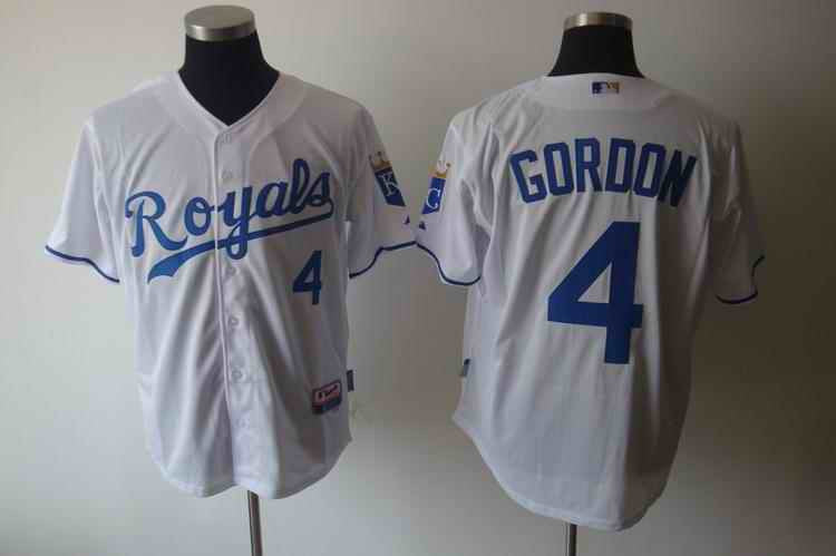 Gordon Kansas City Royals white jersey