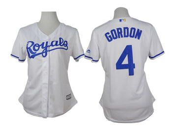 Gordon Kansas City Royals white jersey