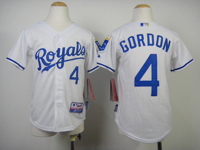 Gordon Kansas City Royals white jersey