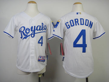 Gordon Kansas City Royals white jersey