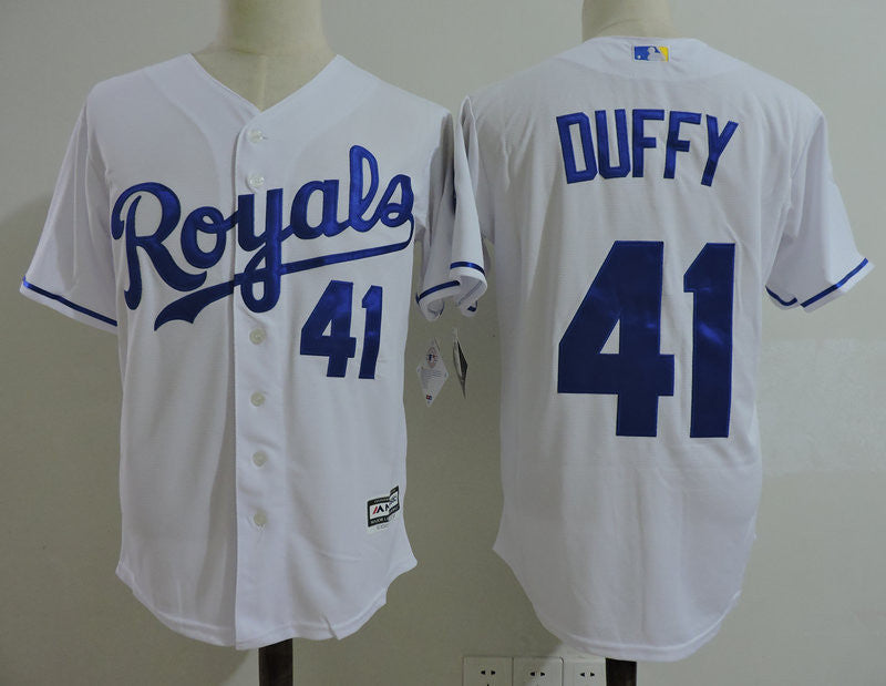 Danny Duffy Kansas City Royals white jersey