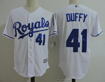 Danny Duffy Kansas City Royals white jersey