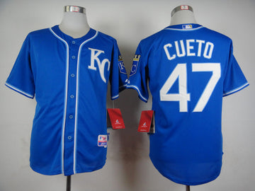 Johnny Cueto Kansas City Royals blue jersey