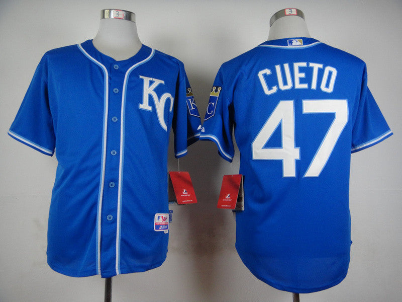 Johnny Cueto Kansas City Royals blue jersey