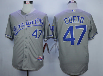 Johnny Cueto Kansas City Royals grey jersey