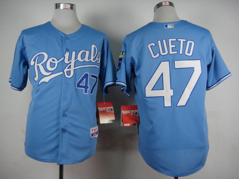 Johnny Cueto Kansas City Royals blue jersey