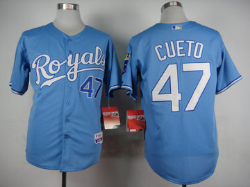 Johnny Cueto Kansas City Royals blue jersey
