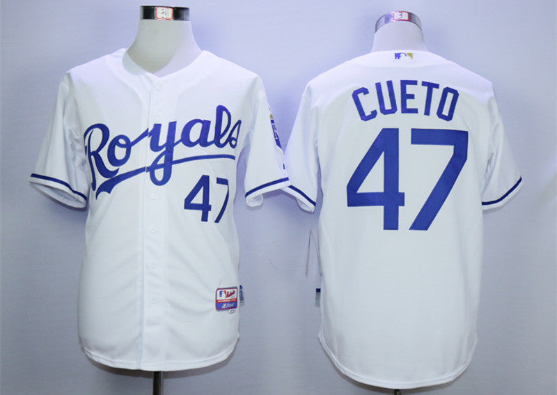 Johnny Cueto Kansas City Royals white jersey