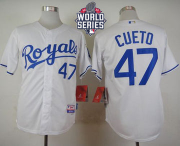 Johnny Cueto Kansas City Royals white jersey