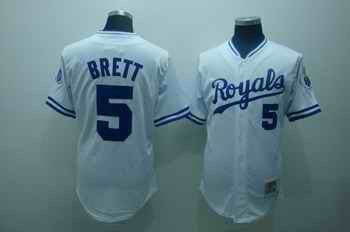 Brett Kansas City Royals white jersey