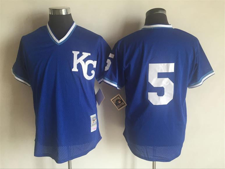 George Brett Kansas City Royals blue Throwback jersey