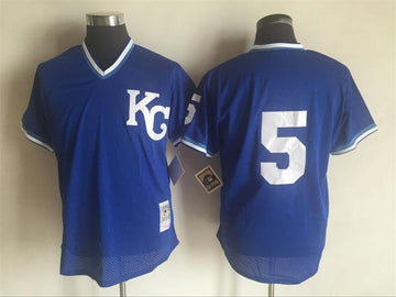 George Brett Kansas City Royals blue Throwback jersey