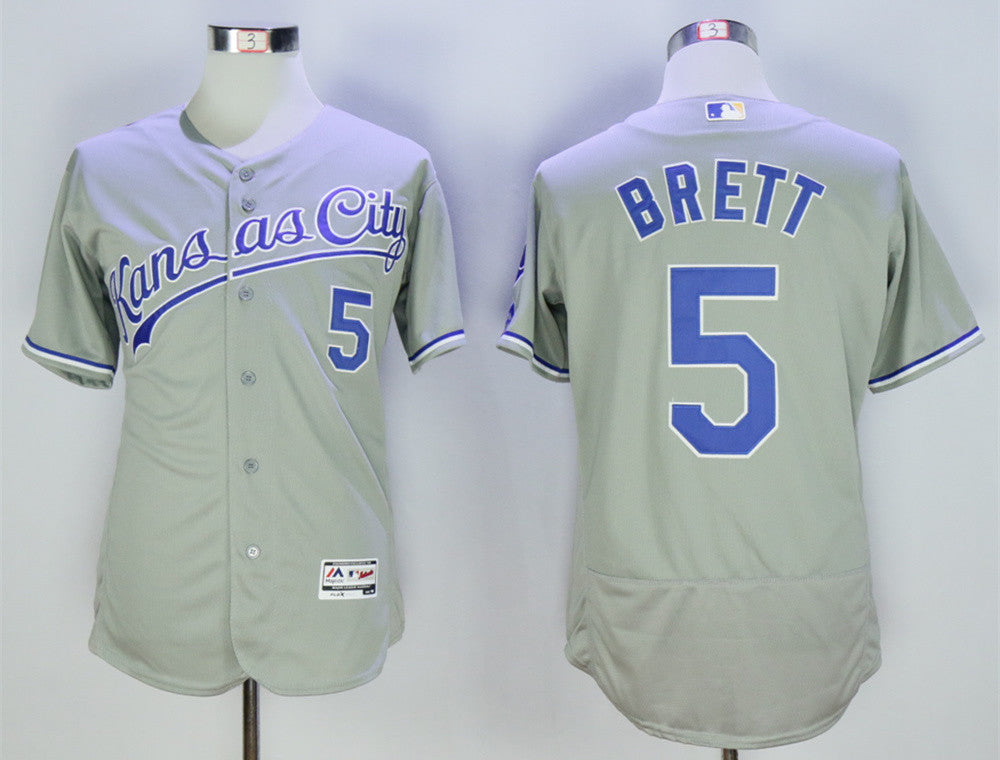 George Brett Kansas City Royals grey jersey