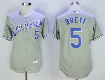 George Brett Kansas City Royals grey jersey