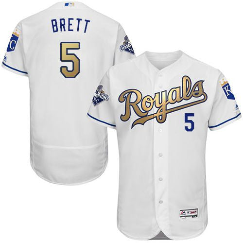 George Brett Kansas City Royals white Authentic jersey