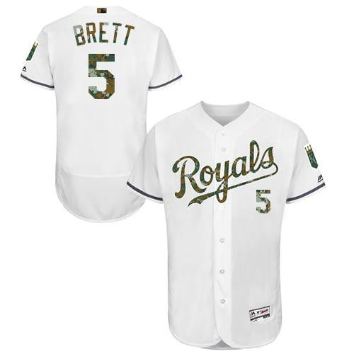 George Brett Kansas City Royals white Authentic jersey