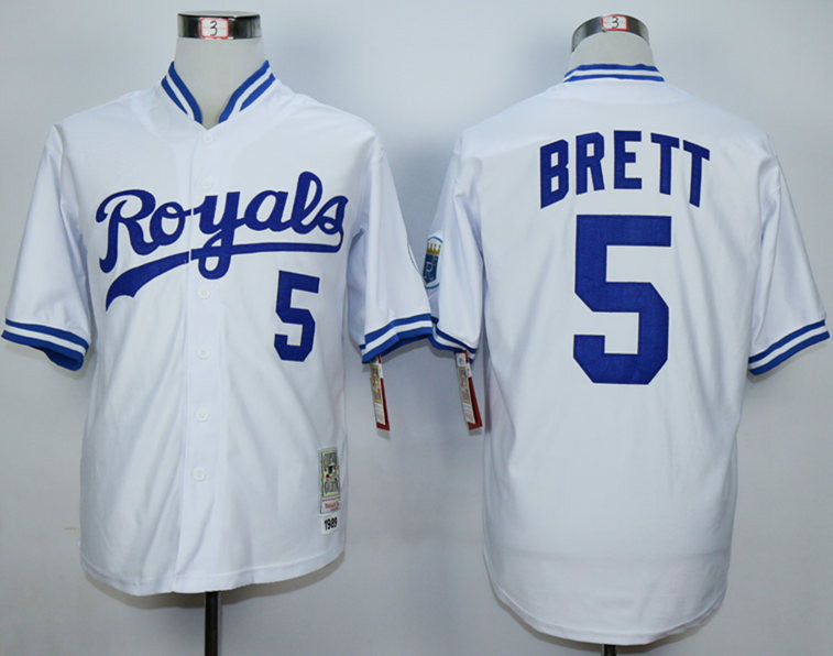 George Brett Kansas City Royals white Throwback jersey