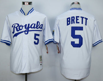George Brett Kansas City Royals white Throwback jersey