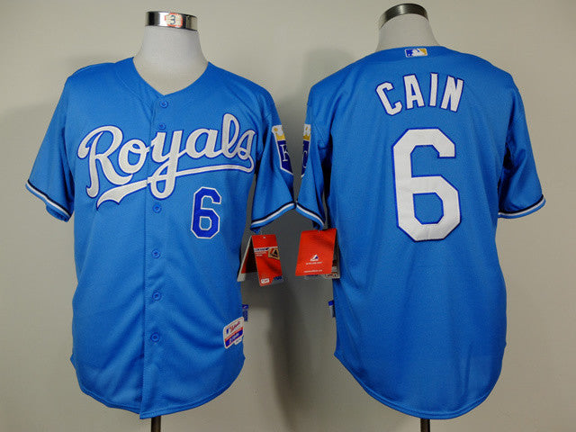 Cain Kansas City Royals blue jersey