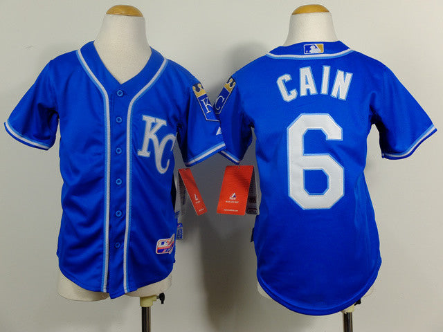 Cain Kansas City Royals blue jersey