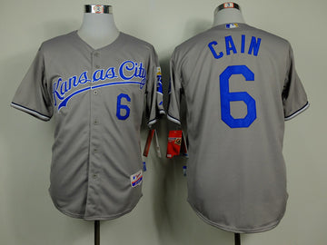 Cain Kansas City Royals grey jersey