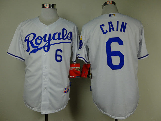 Cain Kansas City Royals white jersey