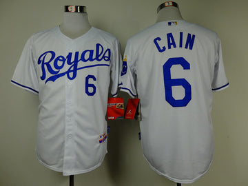 Cain Kansas City Royals white jersey