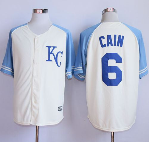 Lorenzo Cain Kansas City Royals cream jersey