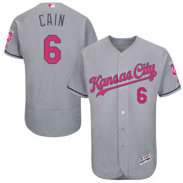 Lorenzo Cain Kansas City Royals grey jersey