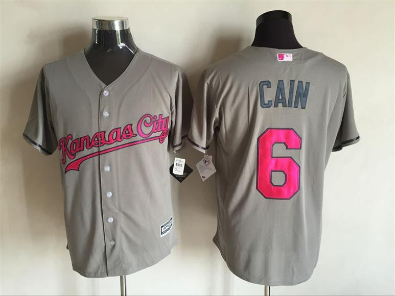 Lorenzo Cain Kansas City Royals grey jersey