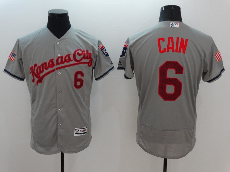Lorenzo Cain Kansas City Royals grey Fashion jersey