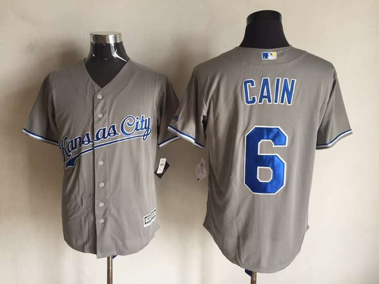 Lorenzo Cain Kansas City Royals grey jersey