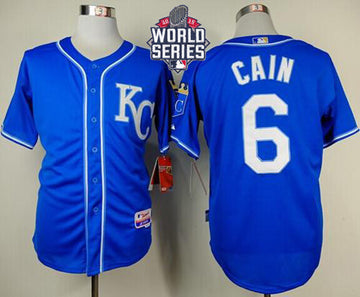 Lorenzo Cain Kansas City Royals blue Alternate jersey