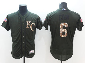Lorenzo Cain Kansas City Royals olive jersey