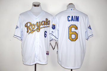 Lorenzo Cain Kansas City Royals white jersey