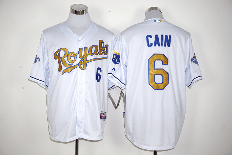Lorenzo Cain Kansas City Royals white jersey