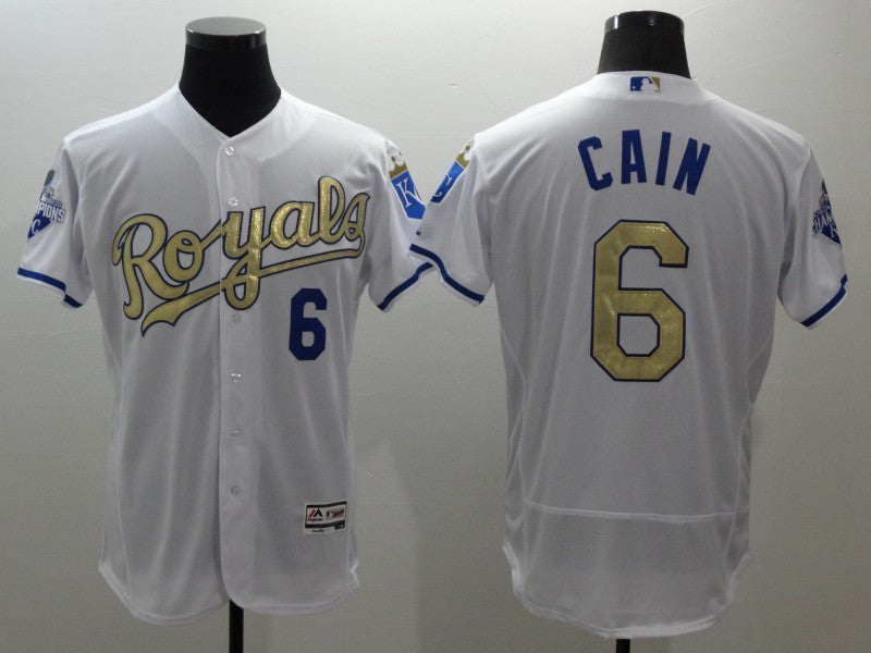 Lorenzo Cain Kansas City Royals white jersey