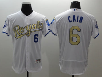 Lorenzo Cain Kansas City Royals white jersey