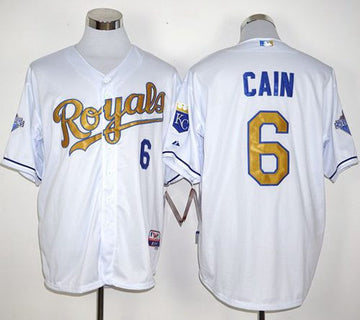 Lorenzo Cain Kansas City Royals white jersey