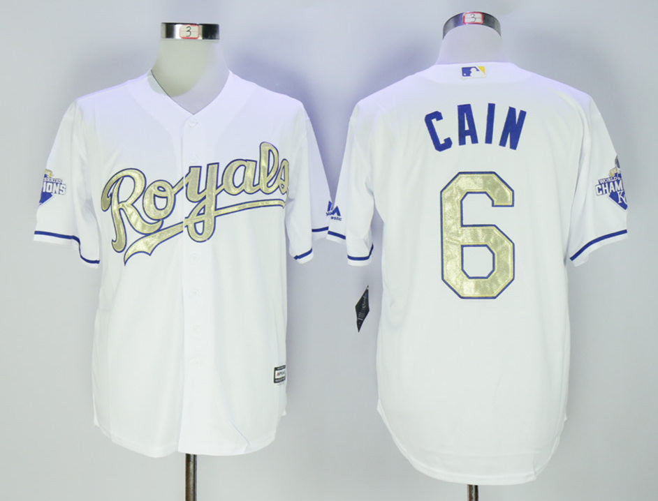 Lorenzo Cain Kansas City Royals white jersey