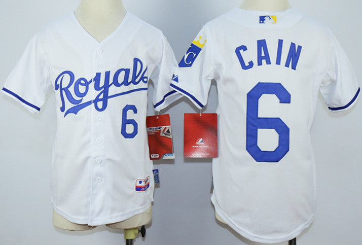 Lorenzo Cain Kansas City Royals white jersey