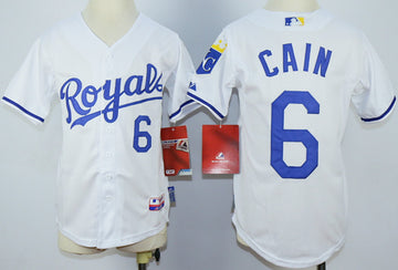 Lorenzo Cain Kansas City Royals white jersey