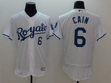 Lorenzo Cain Kansas City Royals white Authentic jersey