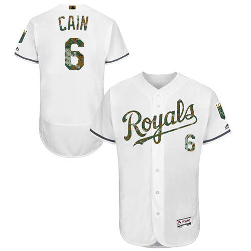 Lorenzo Cain Kansas City Royals white jersey