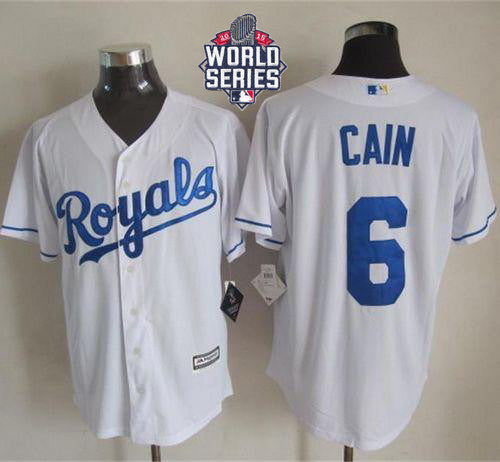 Lorenzo Cain Kansas City Royals white jersey