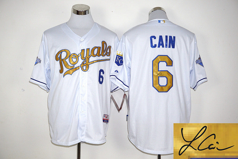 Lorenzo Cain Kansas City Royals white jersey